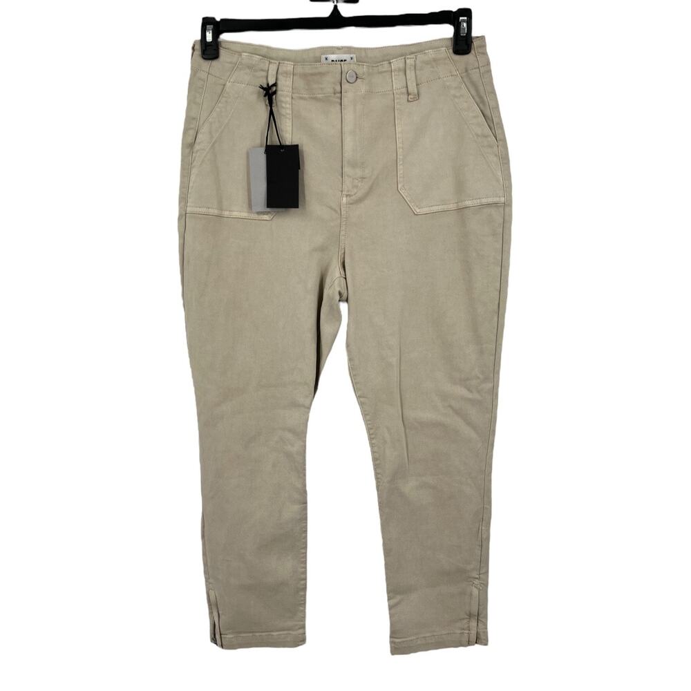 PAIGE Jeans Flaunt High Rise Slim Fit ankle beige size 34